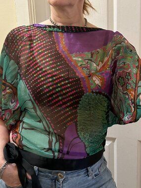 MISS ME MM COUTURE Cold Shoulder Top Tie Waist